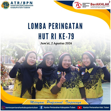 Sambut HUT RI ke-79, BPN Tuban Gelar Lomba Tangkap Belut